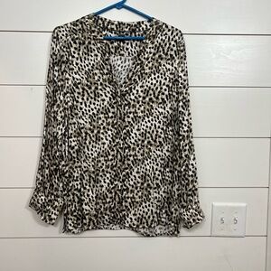 Tommy Bahama Animal Print V-Neck Blouse